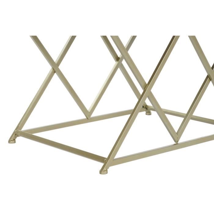 Banquette - 62 x 42 x 47 cm - Métal - Velours doux - 2 places