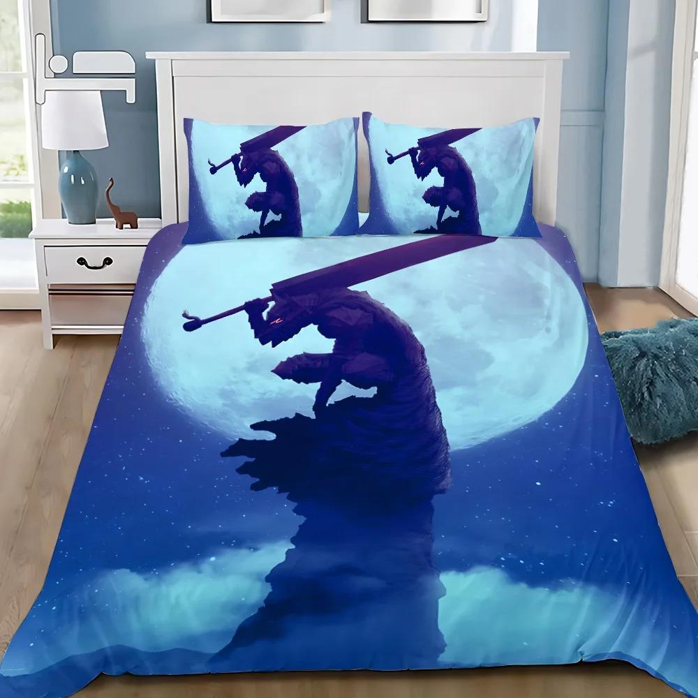 Anime Berserk Duvet Cover Pillowcase Bedding Set Adult Boy Girl Bedroom Decoration Children Gift Single Double Large Size