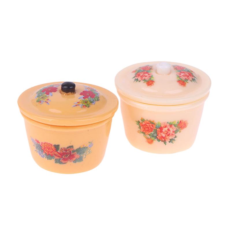 2/3Pcs Dollhouse Miniature Nostalgic Life Scene Decoration Supplies Chinese Double Happiness Enamel Basin Doll Accessories Toy