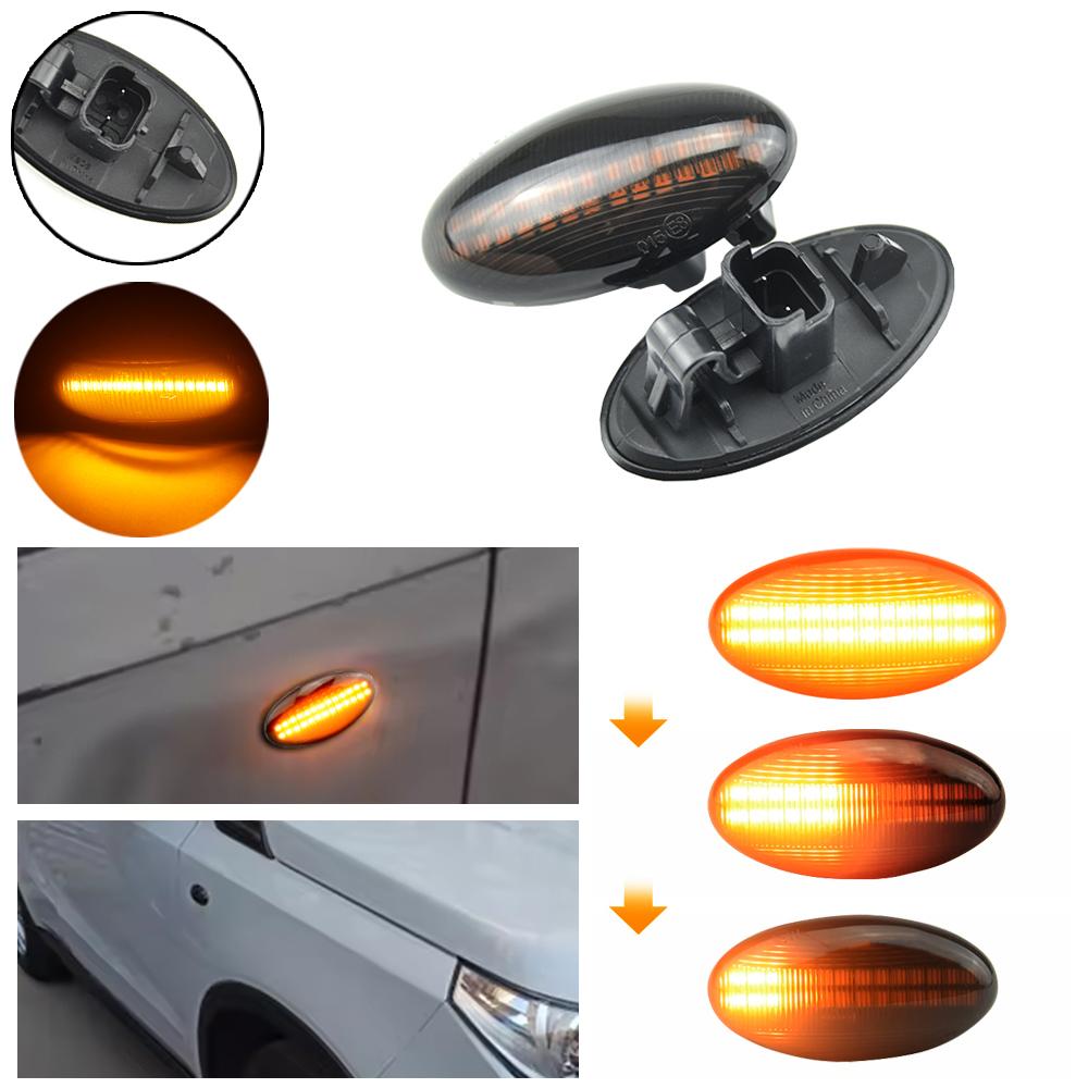 Dynamic Fender Turn Signal For Peugeot Citroen C1 C2 C3 C5 C6 107 206 307 207 407 607 1007 Berlingo Jumpy Led Light Side MarkerTurn Signal 2