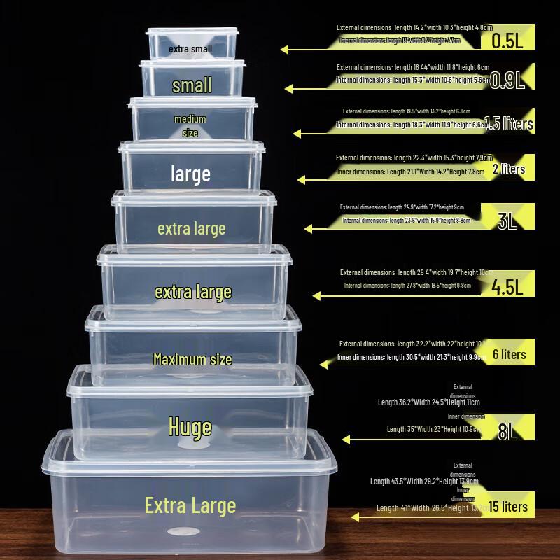 Zhaoran Food-Grade Extra Large Rectangular Plastic Food Storage Container