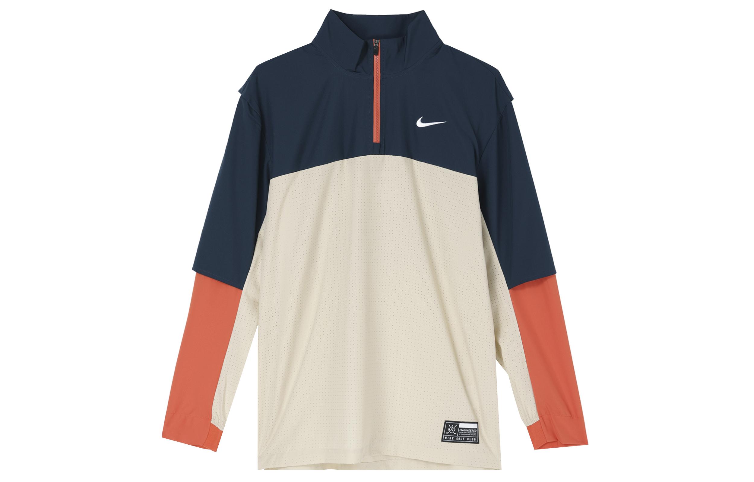 Куртки Nike Мужские Синие С Белой Надписью Воротник-стойка Умеренная Другое FQ1156-126 M