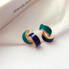 SKEDS Fashion Enamel Round Pearl Earrings For Women Vintage Baroque Exuqisiste Jewelry Ear Rings Party Wedding Accessories Gift