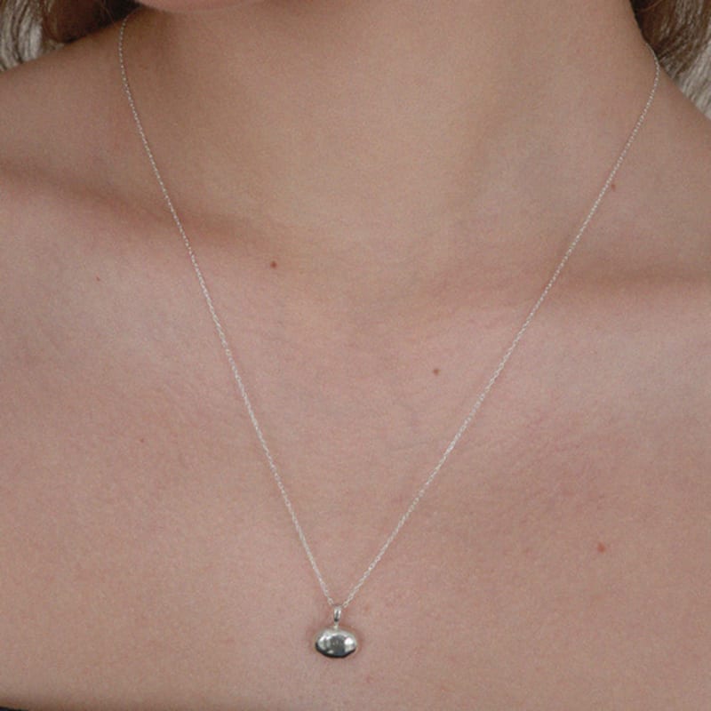 

Less is more silver pebble necklace free