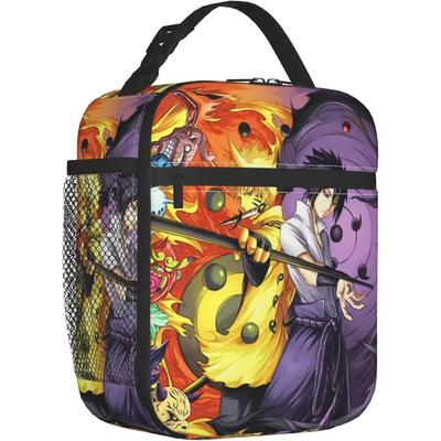 Cartoon Anime Insulated Lunch Bags Reusable Portable Insulated Tote Bag Thermal Cooler Bag for School Work Outdoor Picnic Beach