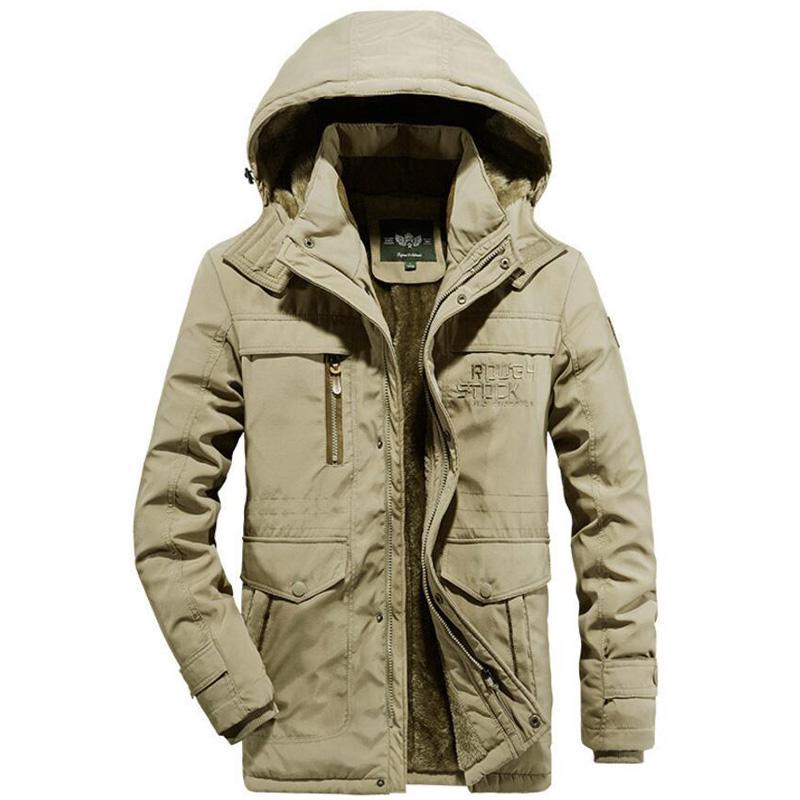 Military Winter Hooded Jacket Men Thick Warm Parka Plus Size Casual Loose Waterproof Windbreaker