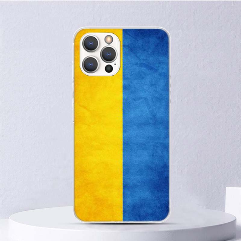 Ukraine Flag Soft Case For iPhone 11 12 13 Mini 14 Pro Max Apple Phone Cover X XS XR SE 7 Plus 8 + 6 6S 5S Funda Coque