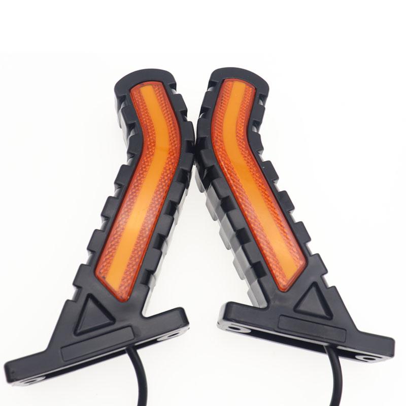 2 Pack Side Marker Light Signal Light Truck Turn Trailer LED Neon Light Bar 24V Truck Position Light Waterproof Triple Side Light Amber Red White