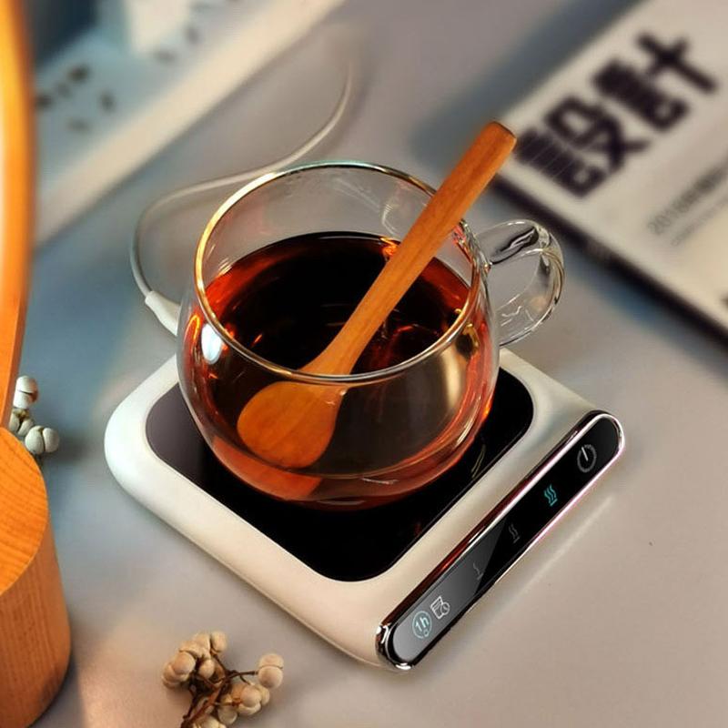 Nový USB ohřívač šálků na pitnou kávu pro kancelářský stůl Inteligentní elektrický ohřívač nápojů pro domácí kancelář se 3 nastaveními teploty