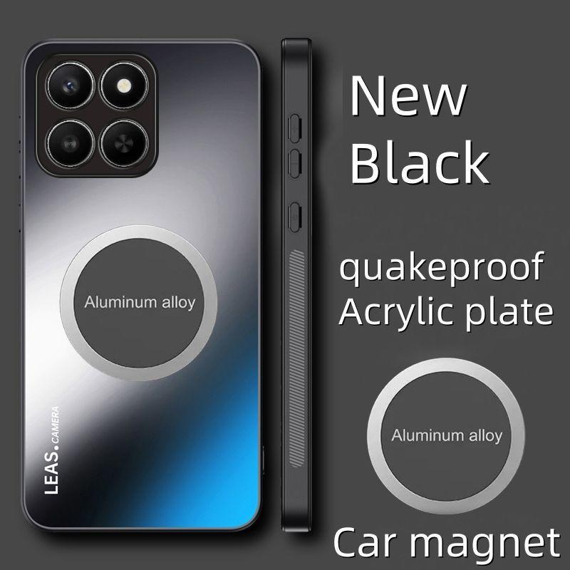 For Honor 400 Smart 5G Case AG Matte TPU+PC Magnetic Anti Fall Phone Back Cover For Honor X7D 4G 400 Smart 5G Shell Bumper Funda