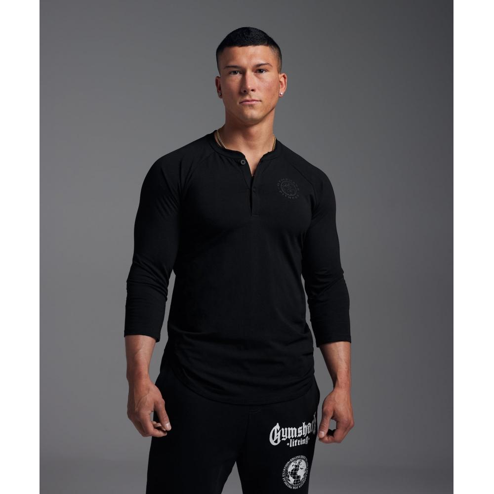 Gymshark Legacy Henley Black A5a3c Bb2j