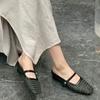 Fashionable Slippers, Women's Hollow Toe Half-slippers, 2025 Summer New Square-toed Low-heel Comfortable Women's Shoes