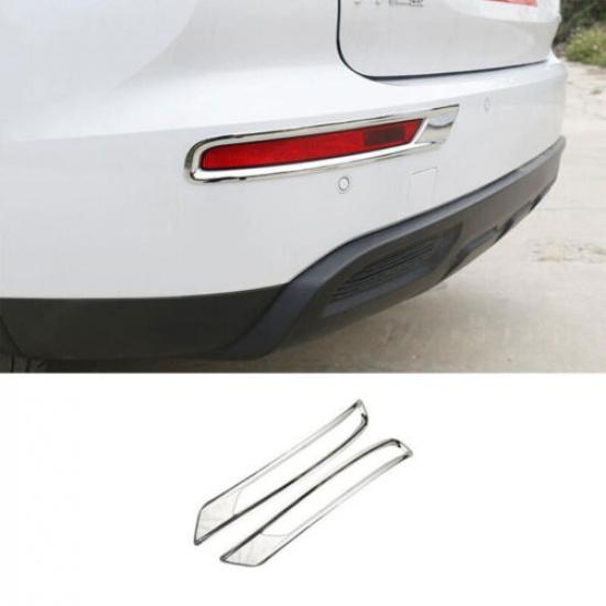 For Mitsubishi Outlander 2023-2024 Chrome Rear Fog Light Lamp Frame Trim 2PCS