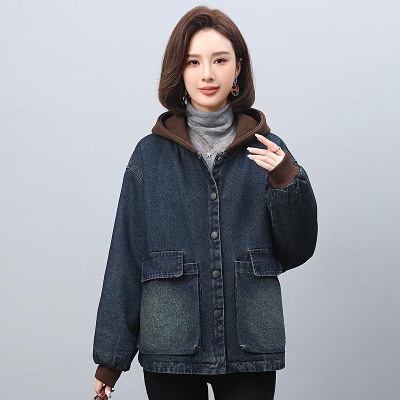 

Повседневная хлопковая джинсовая куртка 2X Large джинсовый синий