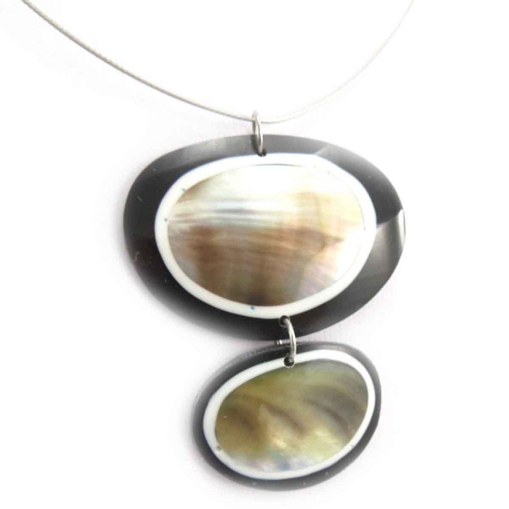 Les Trésors De Lily [J8483] - Mother-of-pearl 'Kilimanjaro' Necklace
