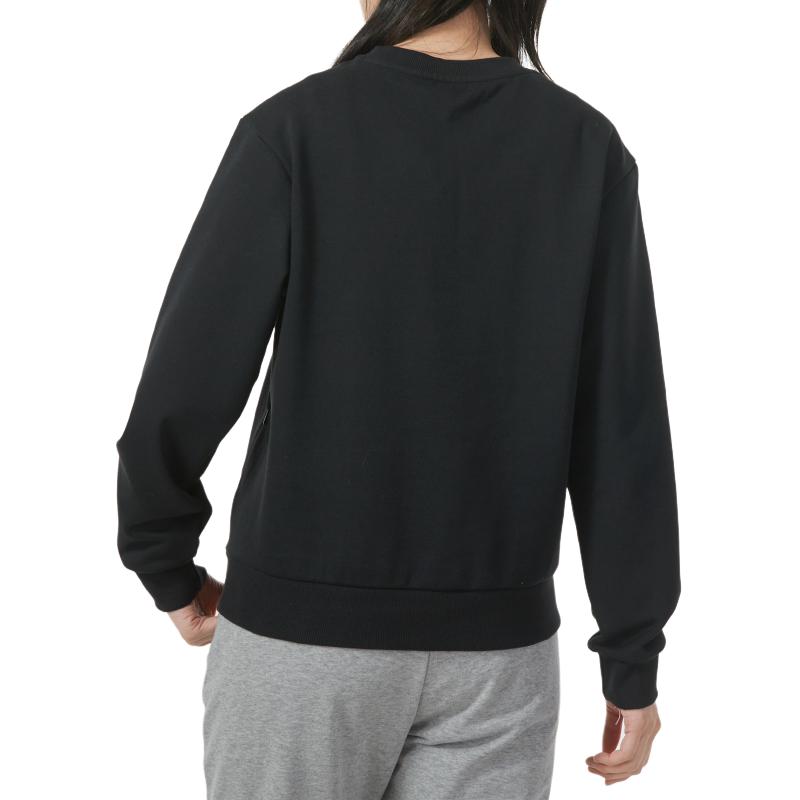adidas Round Neck Printed Letter Sweatshirt Women Sweatshirt Black JE3599