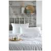 1 Taie de traversin percale de coton uni 45 x 185 cm Elysee blanc