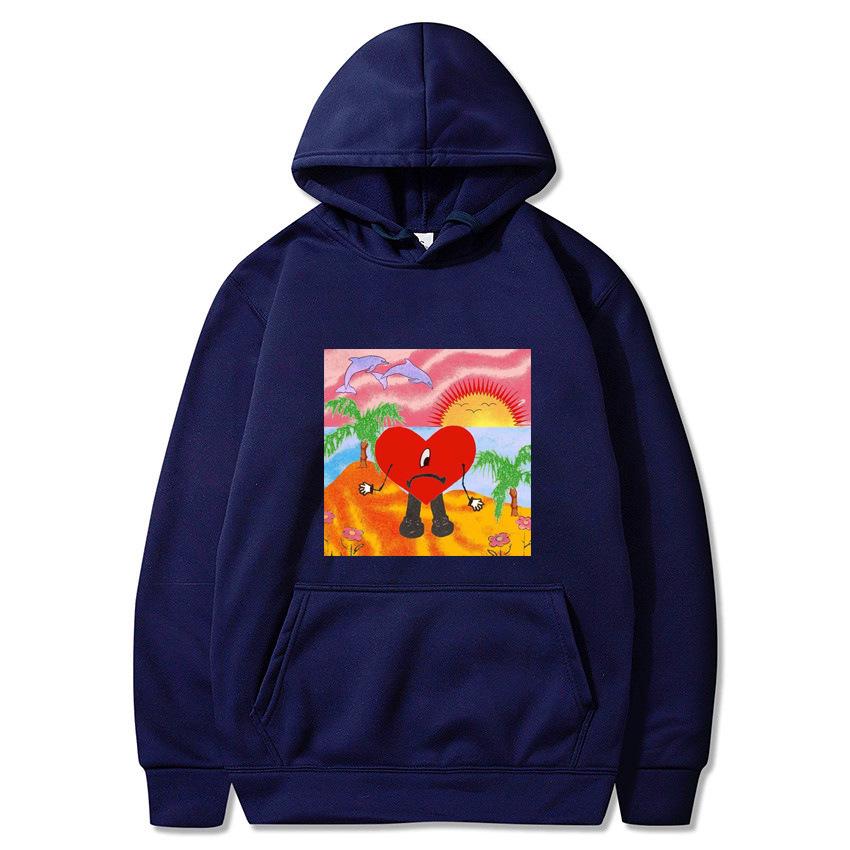 Bad Bunny 'A Summer Without You' Hoodie - Unisex Couple Heart Sweatshirt