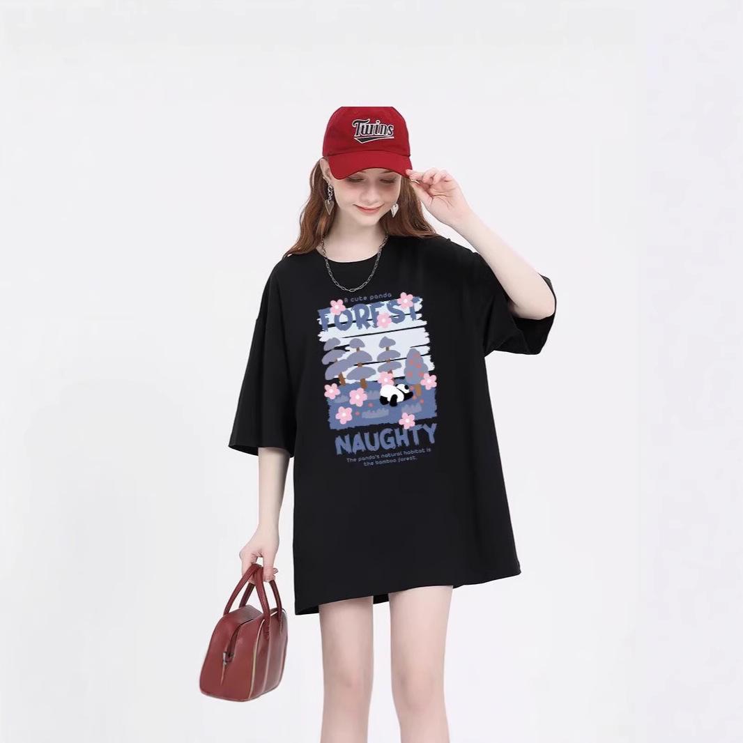 

Women s Summer 2025 Short-Sleeve T-Shirt: New Trendy Lazy Wind Design L