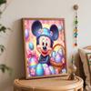 Disney Easter Mickey Oil Paint Hand Painting Kit Decoration Classic Style Home Decor, Vibrant Colorful Floral Eggs Festive Celebration Arts