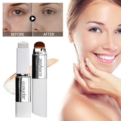 13G Color Changing Foundations Stick Double Head Foundations Stick with Brush Lightweight Hydrating Full Coverage Concealer Cream Stick