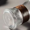 260ml Vertical Stripe Heat-resistant Glass Coffee Mug Walnut Cup Sleeve Glass Cup Coffeeware Beautiful Tea Mugs