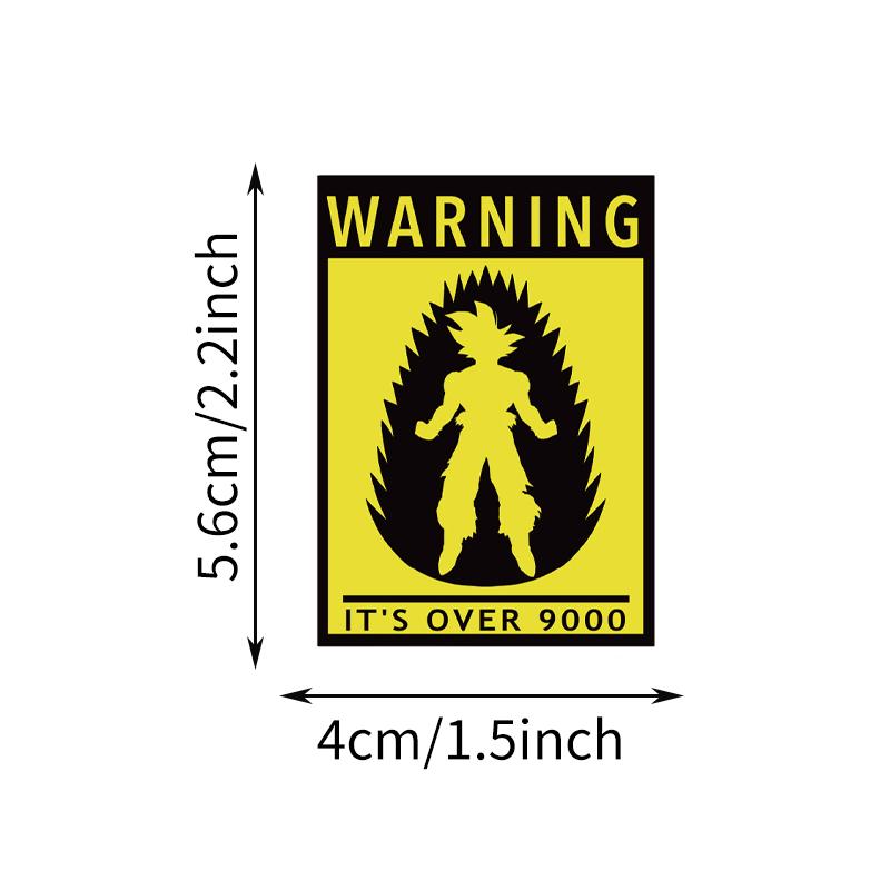 50PCS Cartoon Anime Warning Graffiti Stickers Anime Character Sticker Warning Slogan Warning Sign Decorative Decals for Guitar