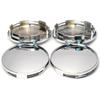4 unids/lote 68MM ( 62mm 6 pines ) Para tapas de cubo de rueda de coche con logotipo de 65mm, cubierta de tapacubos, accesorios de llanta de estilo de coche, cromado, plateado/negro