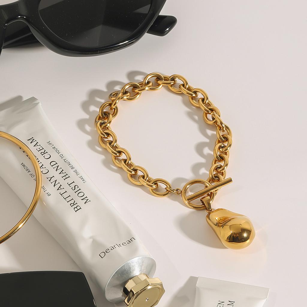 Jiedin European and American Titanium Steel Bracelet Bracelet Bracelet 18k Gold Non-fading Jewelry Stainless Steel Jewelry