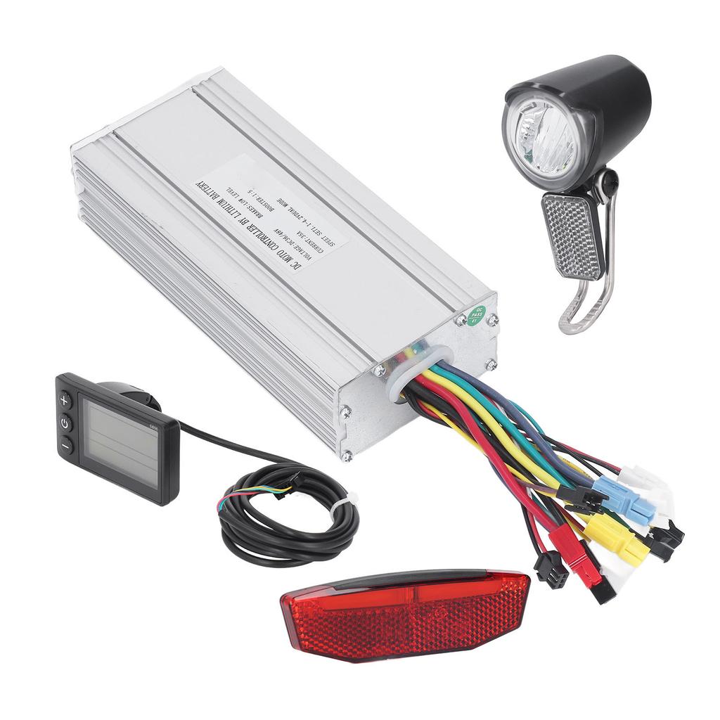 35A Motor Controller Kit with LCD S866 Panel Thumb Throttle Lights SM Connector Electric Bike Conversion Kit for 36V