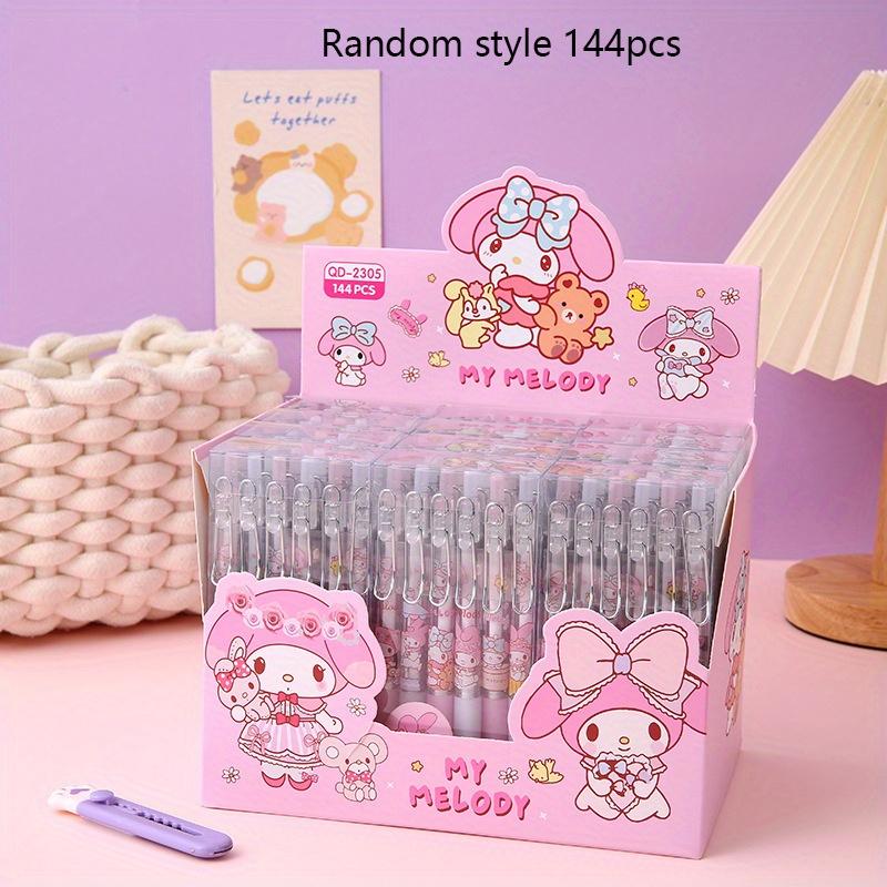 

Back to school season 144pcs/Box 0.5mm creative cute pink rabbit pattern press pen high-looking girl pressing neutral pen stationery Random style 144pcs