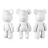 Wholesale 3Pcs DIY Paint White Embryo Fluid Plastic Hand Painting Violence Bear Toy Model Doll Building Block Bear Doll Gifts