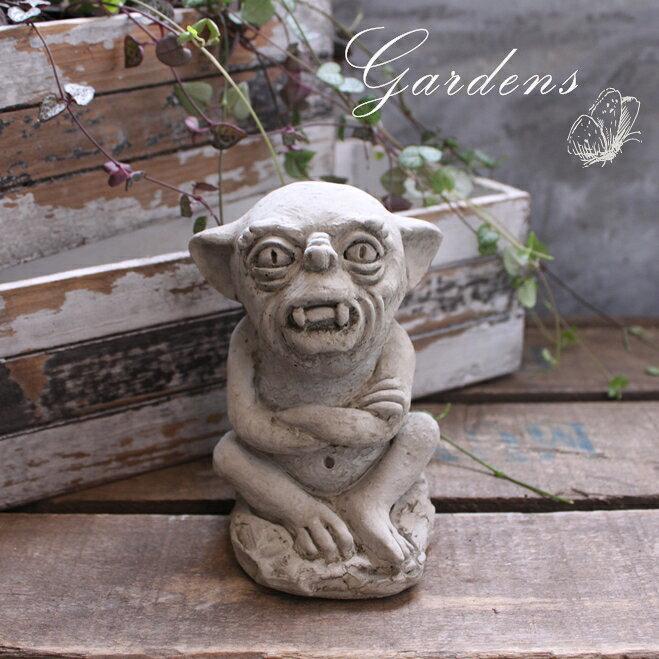 Hampshire Garden Craft Gargoyle MIDI (Kleiner Gremlin A) Gartenornament UK Dekorationsgegenstand aus der Dragonstone Serie geeignet Englische Gärten als