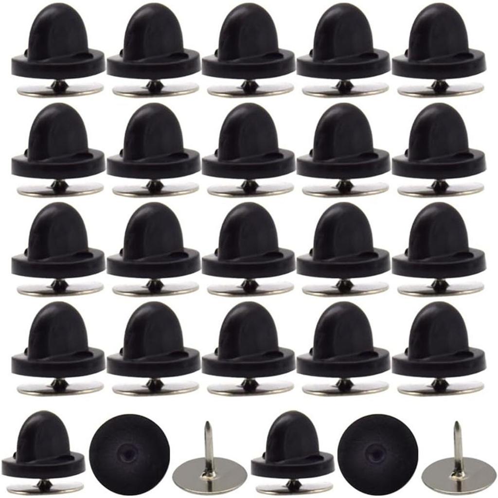 100 Set Anstecknadel-Rückseiten Krawattennadeln Rohlinge mit Nadelrückseiten für Butterfly-Verschluss-Rückseite Verriegelungsklammer für Abzeichen-Bastelarbeiten