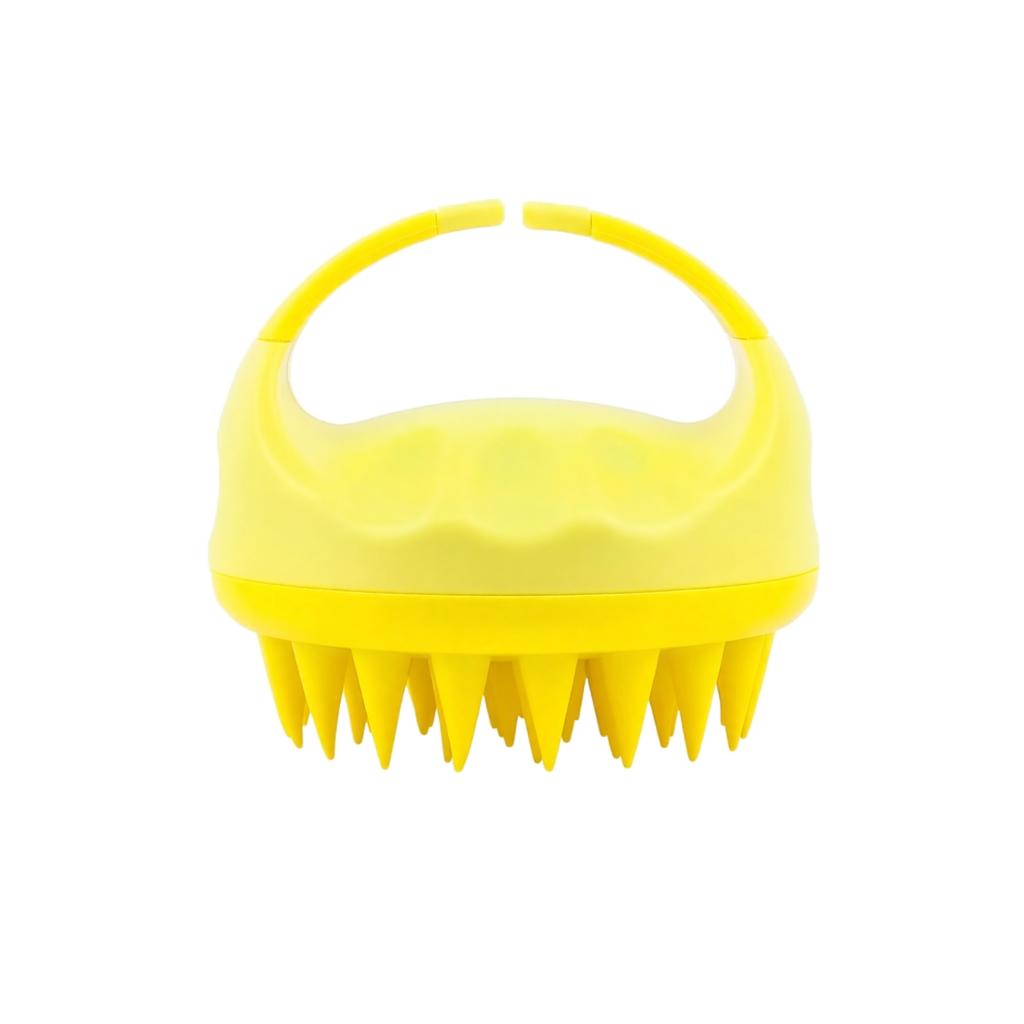Silicone Scalp Massager Shampoo Brush for Hair Washing and Cleaning with Ergonomic Handle and Soft Flexible Bristles for Scalp Care and Itch Relief