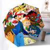 1pc Pokémon Characters Auto-Folding Umbrella with 3-Fold Design, Iron Frame, Outdoor Use - Perfect Gift for Fans, Travelers, Everyday Use.W016