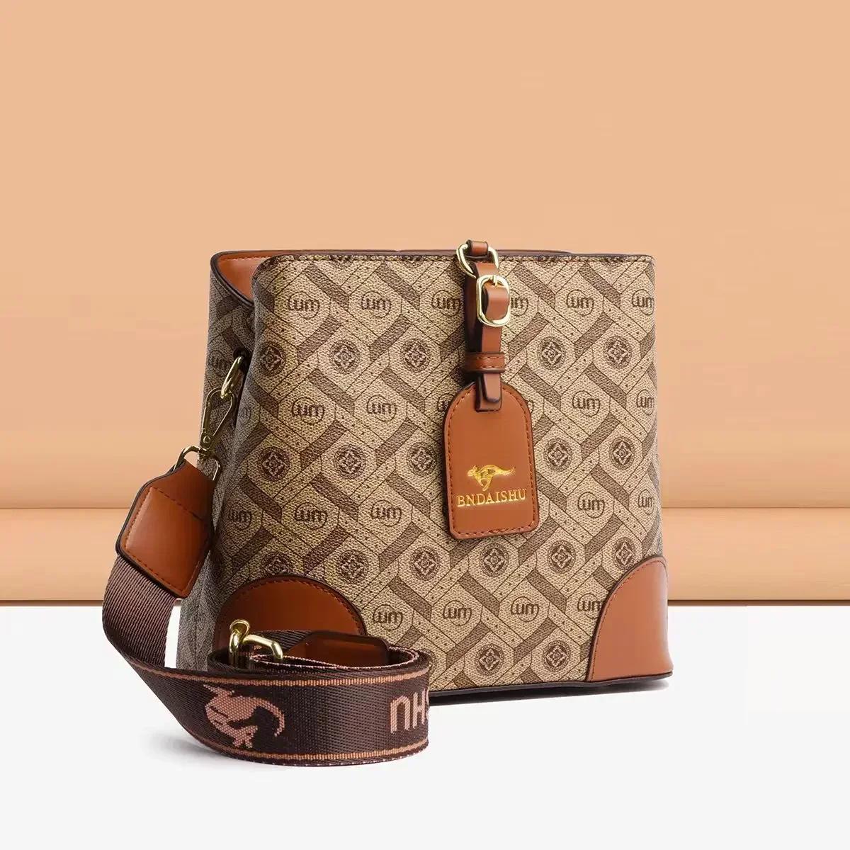 Универсальная женская сумка-ведро для воды, напечатанная наплечная сумка в стиле ретро, классическая сумка через плечо