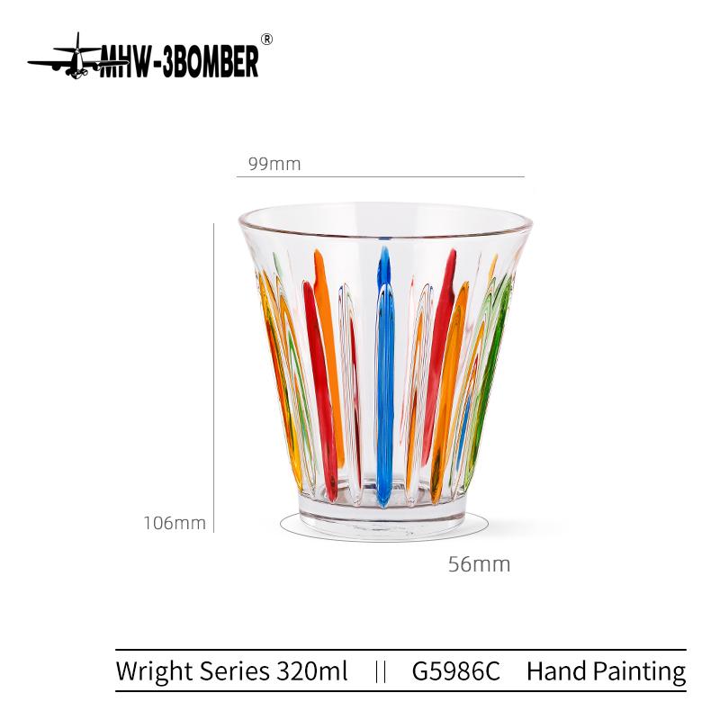 MHW-3BOMBER 200/320/480ML Glas Kaffekoppar Konst Handmålade Espressomugg Set Halkfria Dricksglas Chict Julklappar