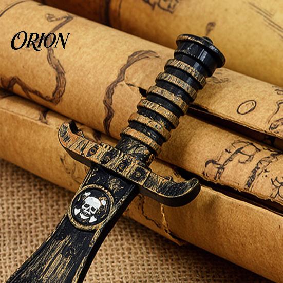 Party Game Accessories Halloween Plastic Fake Knife, Retro Pirate Weapon Prop, Vintage Style Gear Cosplay Costume for Party, Stage Performance Secret