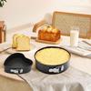 3Pack Professional Cheesecake Baking Molds Springform Pan Tin with Removable Bottom Nonstick Carbon Steel Cakes Mold Baking Tool
