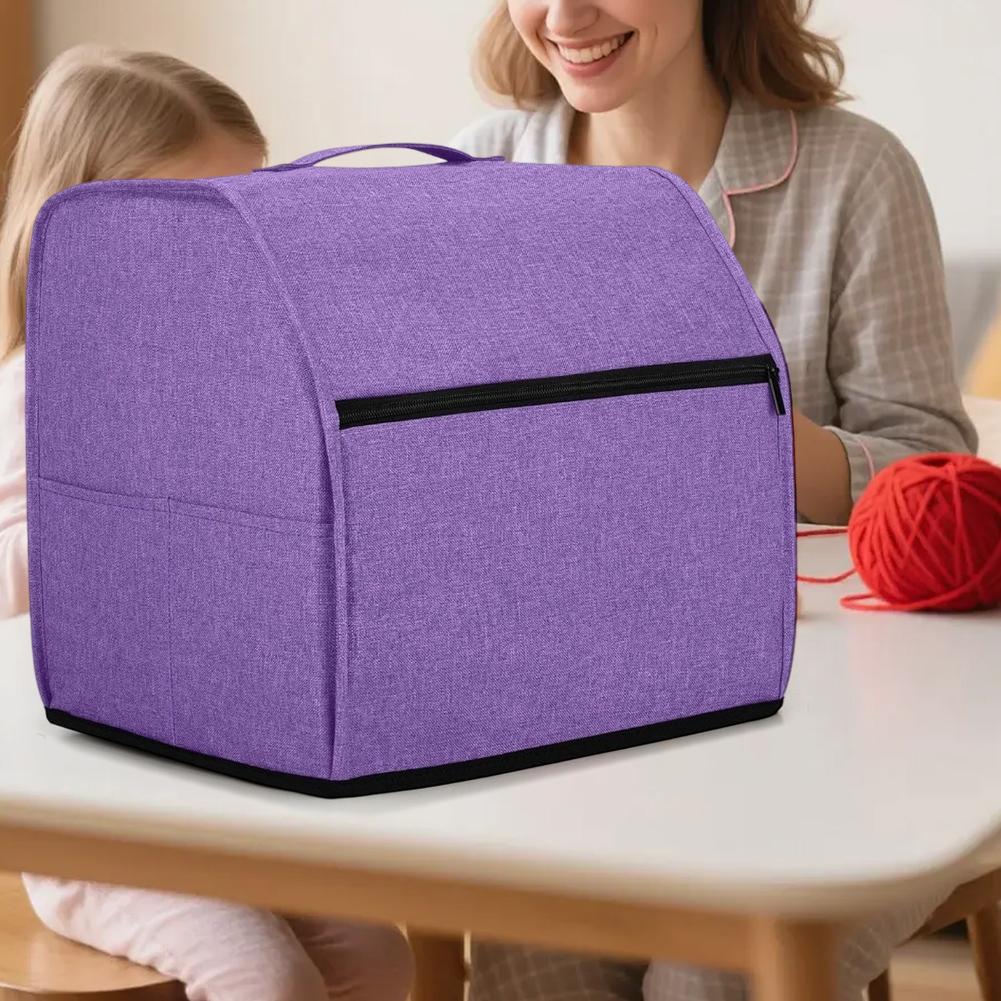 1PC Purple Overlock Sewing Machine Cover 600D Oxford Cloth 31*28*31cm Overlock Sewing Machine Cover With Storage Pockets Parts