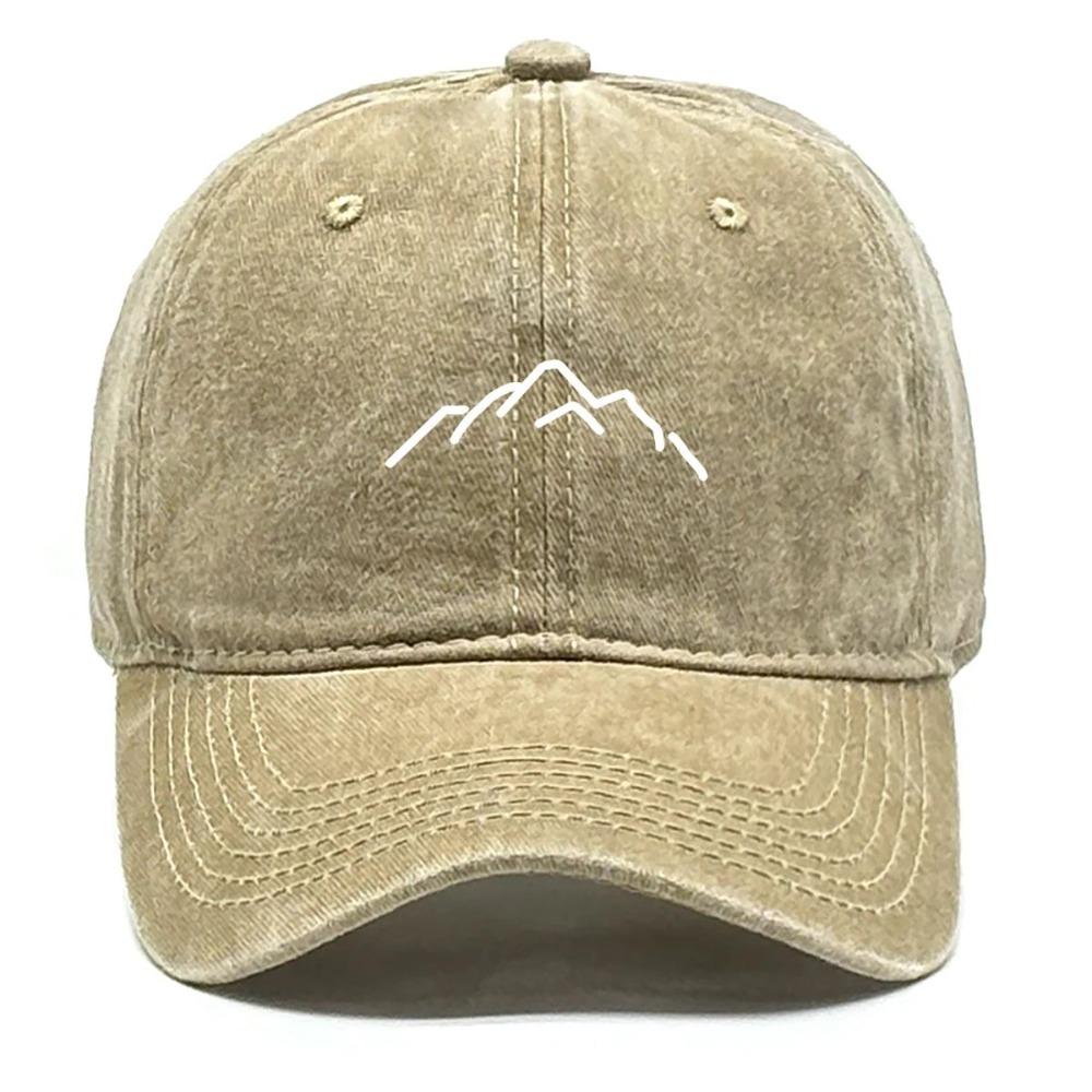 Mountaintop Print Adjustable Baseball Caps Mountain Range Dad Hat Casual Snapback Baseball Cap Ideal Choice For Outdoor
