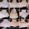 Koreansk superglänsande diamantrosett tofs halsband mode personlighet nyckelbenskedja halsband kvinnor