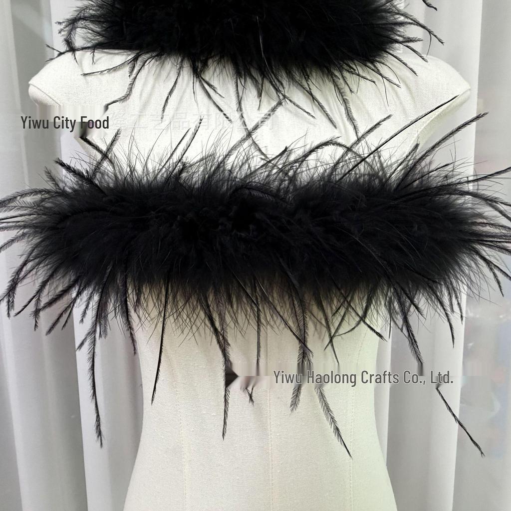 Ostrich Feather Strips for Decorative Stage & Catwalk Scarves