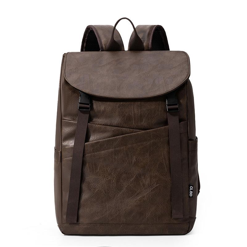 

Student Schoolbag Men s Large Capacity Business Commuter Backpack коричневый