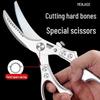 Stainless Steel Multifunctional Kitchen Scissors for Poultry, Fish, and BBQ