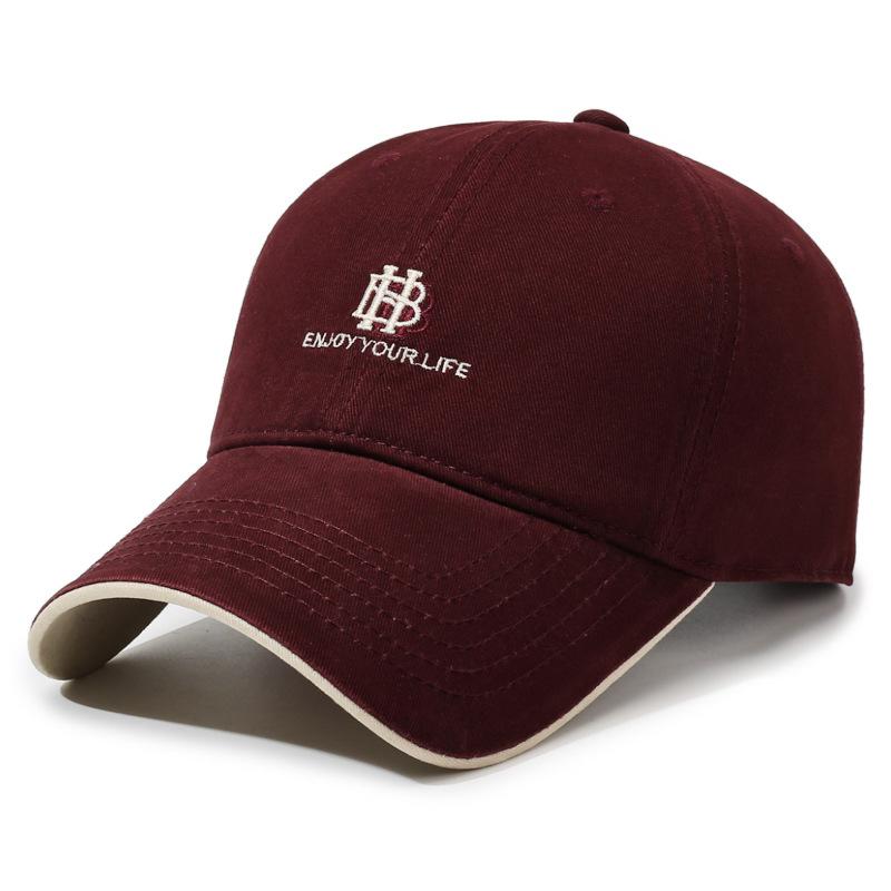 Vintage Embroidered Alphabet Baseball Cap Men'S And Women'S Versatile Sunshade Sun Protection Cap Tide Outdoor Casual Cap