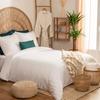 1 Taie d'oreiller percale de coton uni 50 x 70 cm Harmonie blanc
