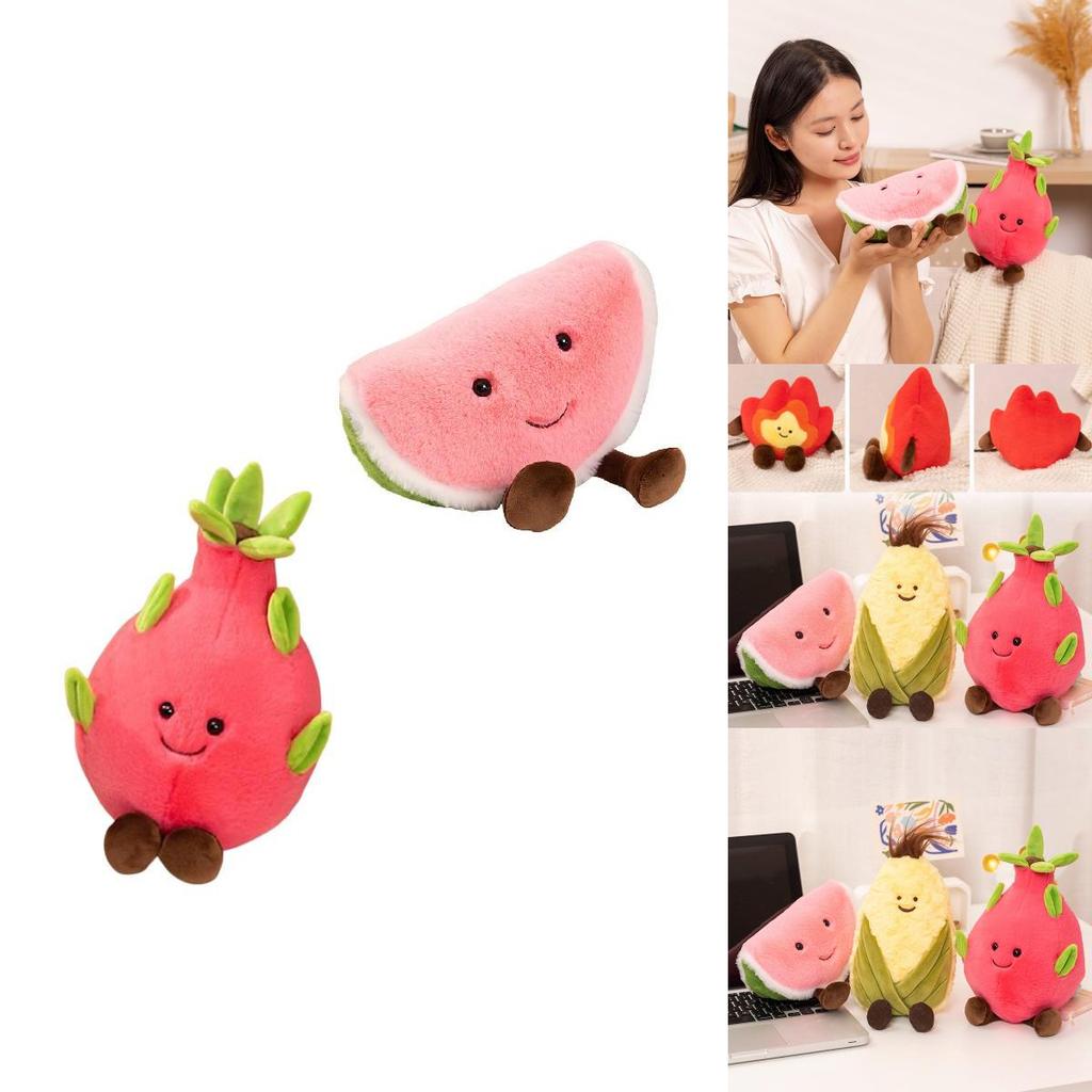Rozkošný plyšák Pitaya Meloun Kukuřice Pro Děti Dekorativní Polštář Dárek