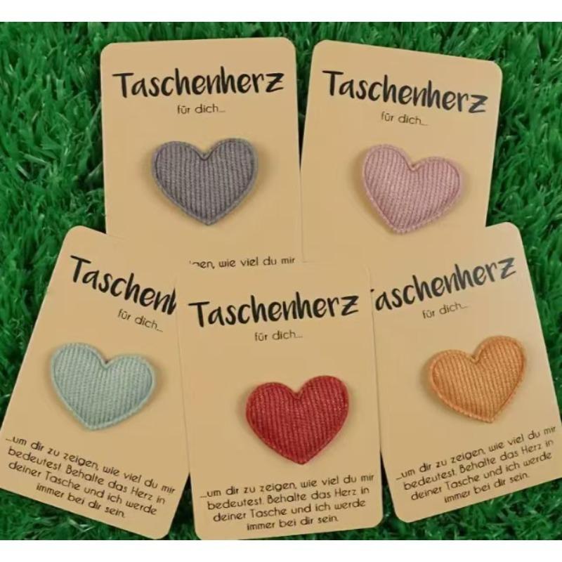 

4/5pcs, Heart Pocket Hug Token Cards, Love And Life, Miss You, Love You Gift, Thoughtful Gift, Love Token, Valentine Gift
